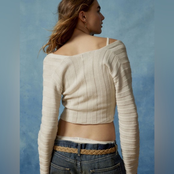 OU BDG MAVIS RIBBED CROPPED SWEATER. - Picture 3 of 11